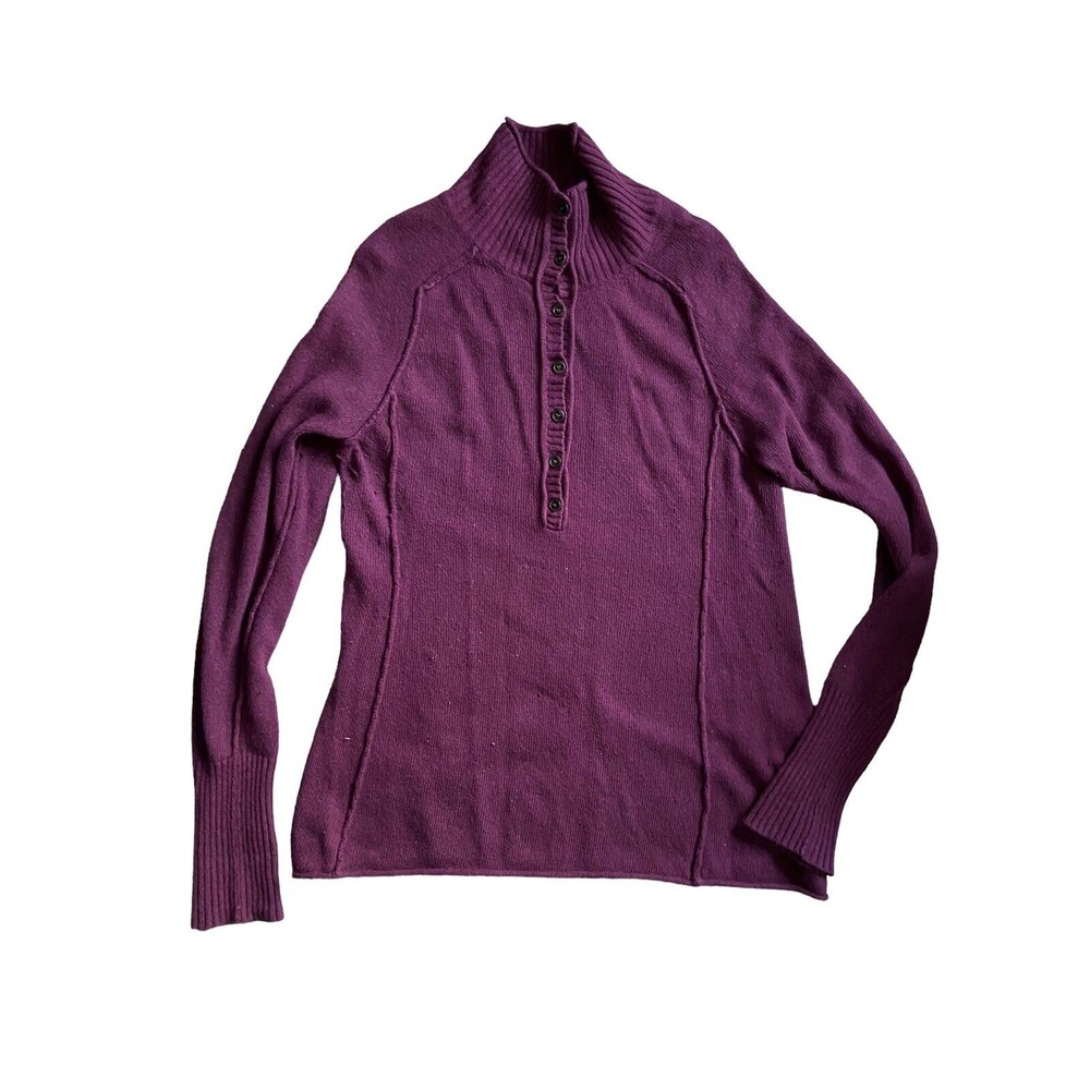 Soft Surroundings Mock Neck Angora‎ Cashmere Sweater Size M Plum Dauphine Luxury - Picture 5 of 11